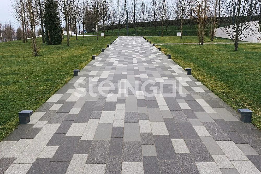 Тротуарная плитка Домино Серая Steingot  80 мм