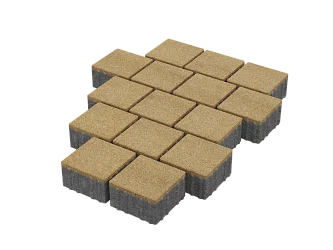 Тротуарная плитка Квадрат 15х15 Желтый Stellard 80 мм