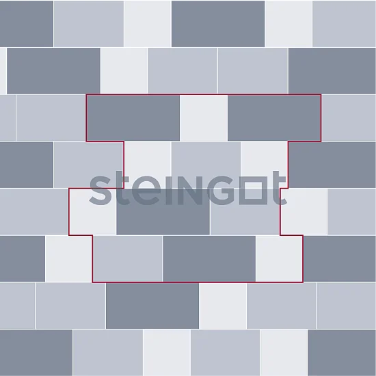 Тротуарная плитка Плато Steingot Серая 80 мм
