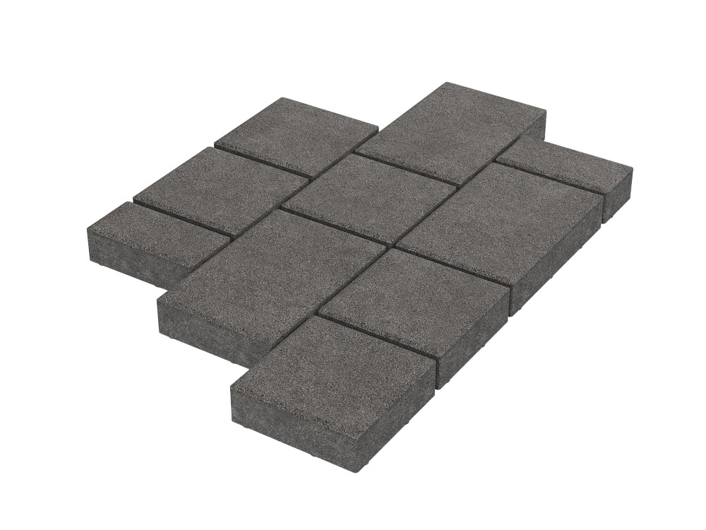 Тротуарная плитка Мозаика Серый Stellard 60 мм