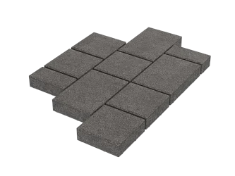 Тротуарная плитка Мозаика Серый Stellard 60 мм