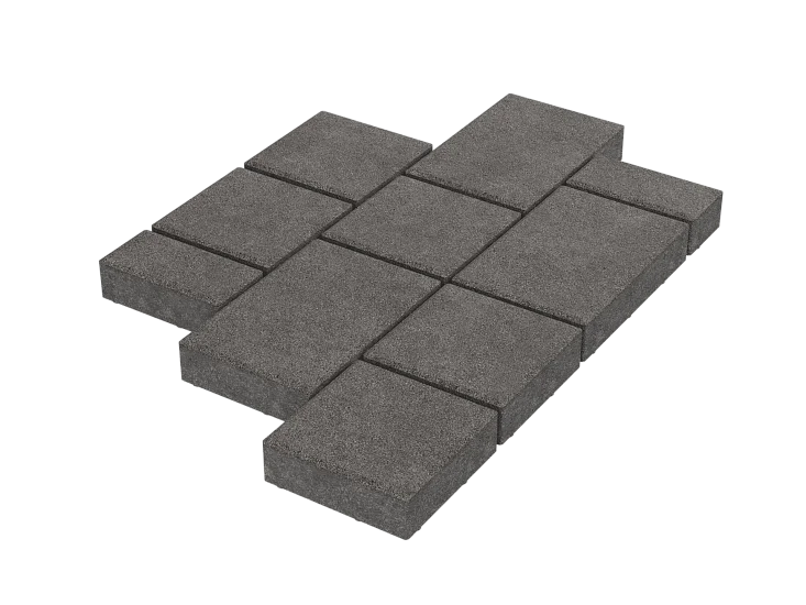 Тротуарная плитка Мозаика Серый Stellard 60 мм