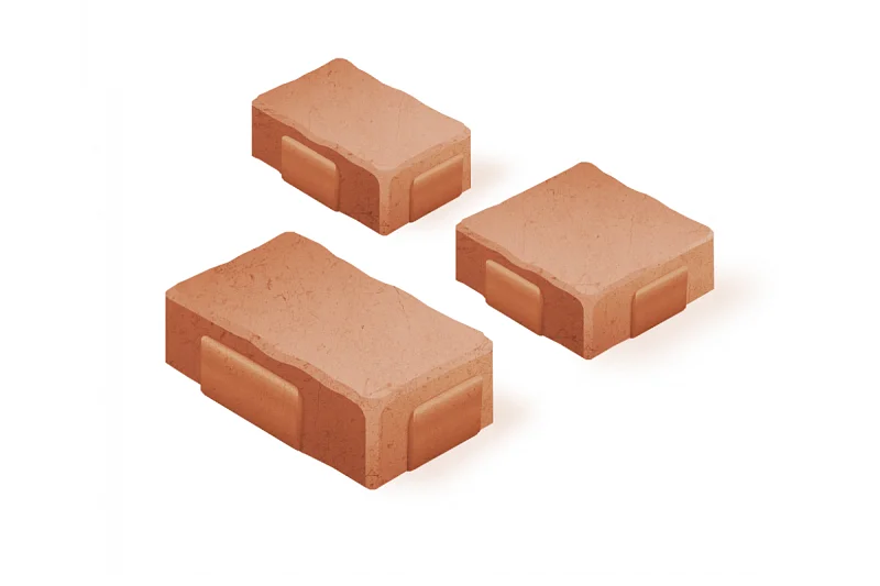 Тротуарная плитка Старый Город 2СГ5Ф Нобетек Красно-Коричневая 50 мм