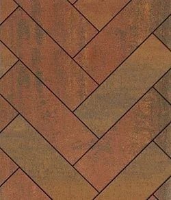 Тротуарная плитка ПРЯМОУГОЛЬНИК 600х200 Листопад гладкий Арабская ночь Б.6.П.8 Выбор 80 мм