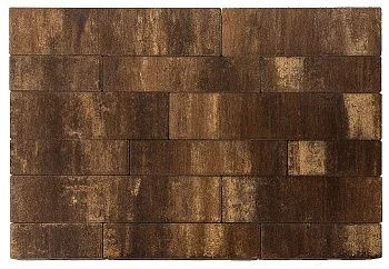 Тротуарная плитка Домино, Каштан BRAER 60 мм