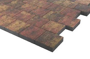 Тротуарная плитка Квадрат 30х30 Закат Stellard 80 мм