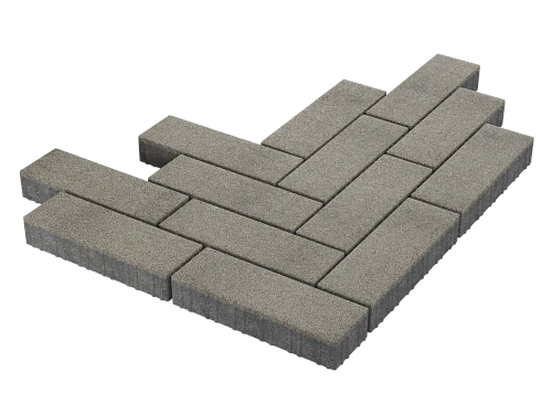 Тротуарная плитка Паркет Черный агат Stellard 80 мм