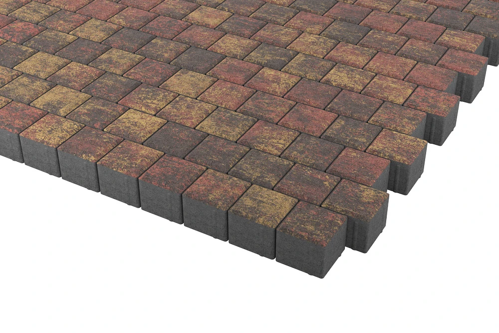 Тротуарная плитка Квадрат 10х10 Закат Stellard 60 мм