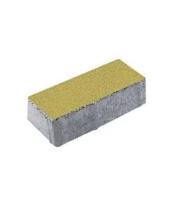 Тротуарная плитка ПРЯМОУГОЛЬНИК 240х120 Стандарт Желтый Б.3.П.6 Выбор 60 мм