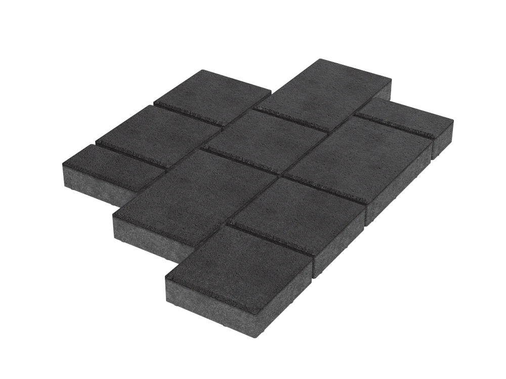 Тротуарная плитка Мозаика Черный Stellard 60 мм