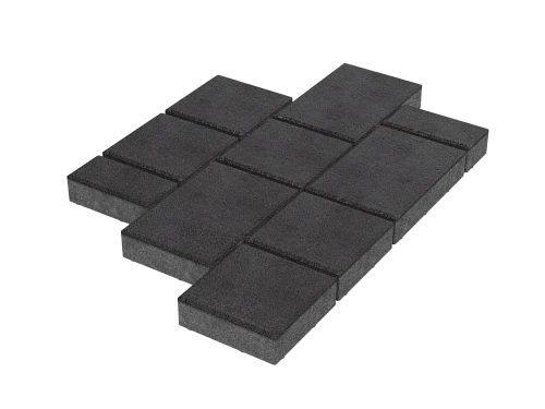 Тротуарная плитка Мозаика XL Черный Stellard 60 мм