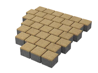 Тротуарная плитка Квадрат 10х10 Желтый Stellard 60 мм