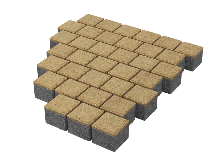 Тротуарная плитка Квадрат 10х10 Желтый Stellard 60 мм