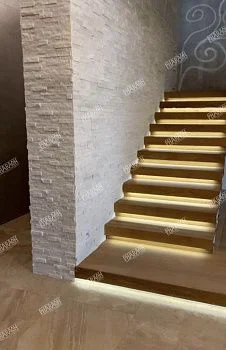 3D панель из натурального камня Кварцит Белый Классик Pharaon