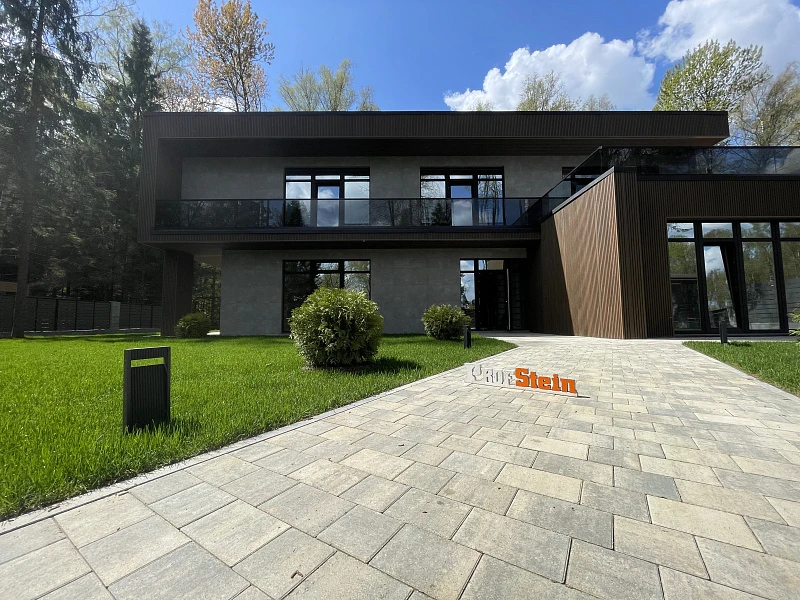 Проект Укладка брусчатки Новый Город цвета Штайн Сильвер 192 м2 в г. Солнечногорск, КП Лисичкин лес