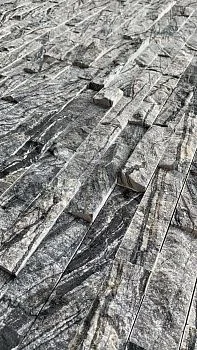 3D панель из натурального камня Мрамор Древесный серый Классик Pharaon