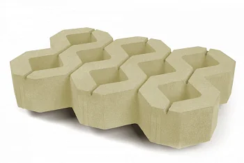 Газонная решетка Нобетек 1РД10 Желтая 100 мм