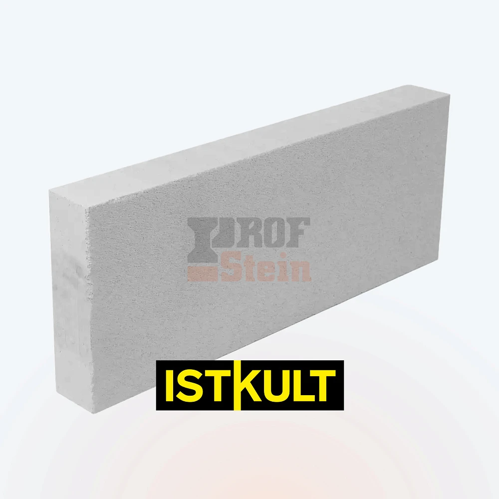 Блок газобетонный перегородочный 625х200х100 D400 В2,5 Istkult Кострома