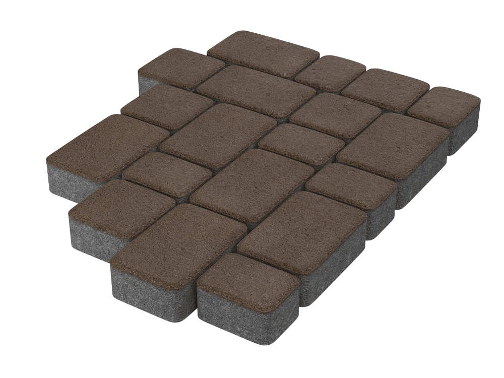 Тротуарная плитка Старый город Коричневый Stellard 40 мм