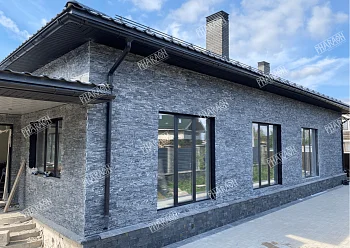 3D панель из натурального камня Мрамор древесный серый Неоклассик Pharaon