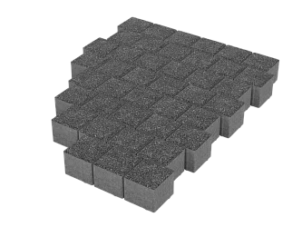 Тротуарная плитка Квадрат 10х10 Черный агат Stellard 60 мм