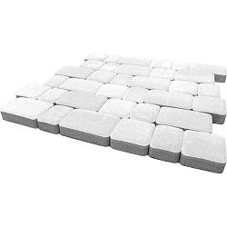 Тротуарная плитка Инсбрук Альт Белый Гладкая SteinRus 60 мм