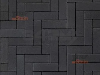 Тротуарная плитка Паркет, Черный 342 МЗ 60 мм