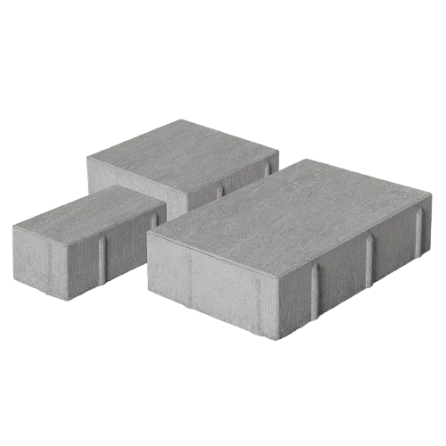 Тротуарная плитка Новый город 1НГ4Ф Серая Нобетек 40 мм