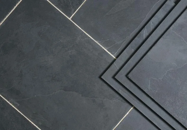 Плитка Сланец чёрный (натуральный скол) 600х1200 Pharaon