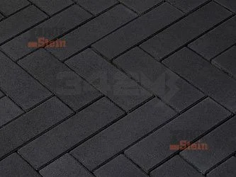 Тротуарная плитка Паркет, Черный 342 МЗ 60 мм