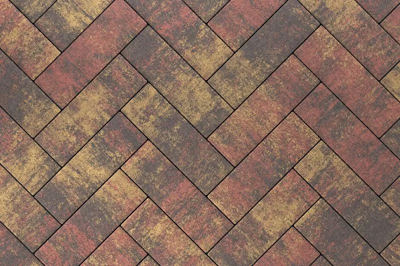 Тротуарная плитка Паркет Закат Stellard 80 мм