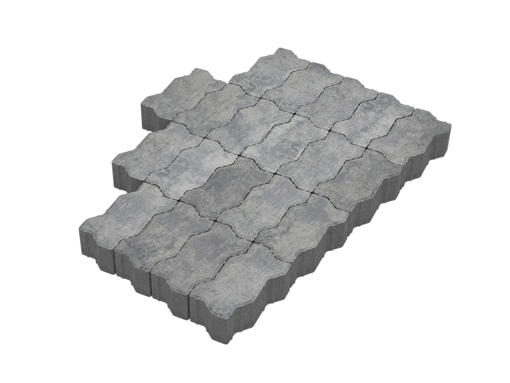 Тротуарная плитка Волна Грей Stellard 60 мм