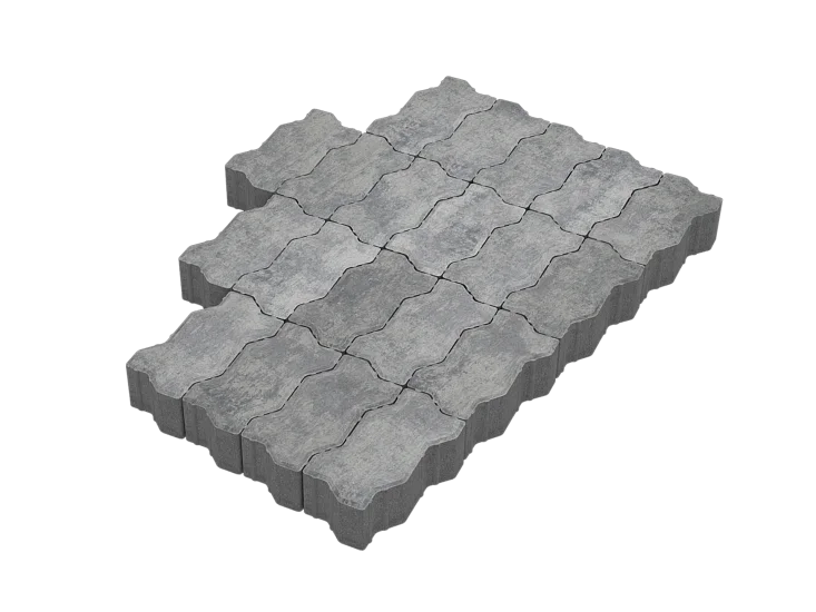 Тротуарная плитка Волна Грей Stellard 60 мм