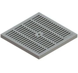 Решетка водоприемная PolyMax Basic РВ-28.28-ПП пластиковая ячеистая серая