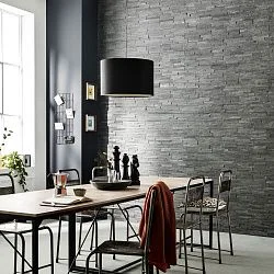 3D панель из натурального камня Сланец Чёрный Классик Pharaon