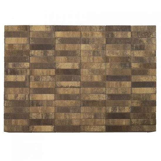 Тротуарная плитка Паркет, Каштан BRAER 60 мм