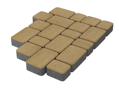 Тротуарная плитка Старый город Желтый Stellard 40 мм