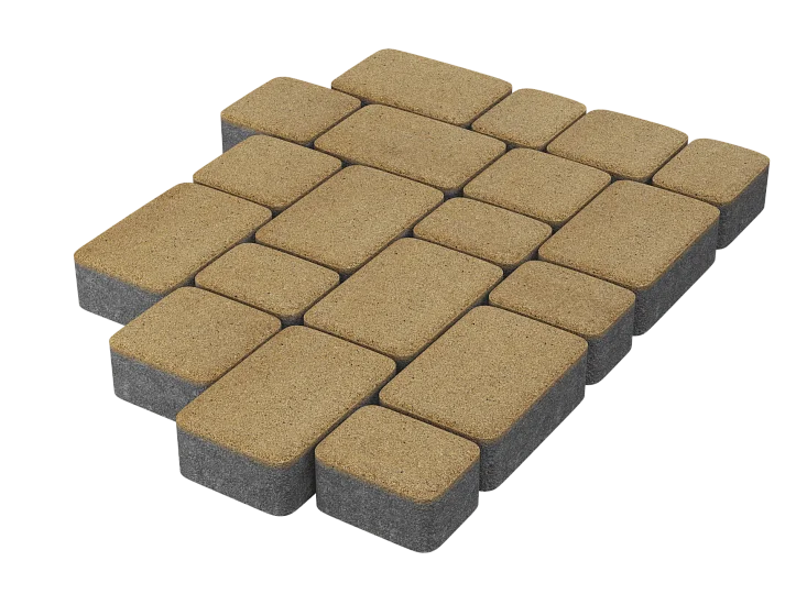 Тротуарная плитка Старый город Желтый Stellard 40 мм