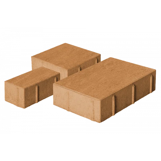 Тротуарная плитка Новый город 1НГ6Ф Персиковая Нобетек 60 мм