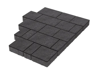 Тротуарная плитка Новый город Черный Stellard 60 мм