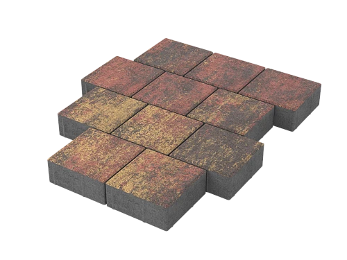 Тротуарная плитка Квадрат 20х20 Каньон Stellard 60 мм
