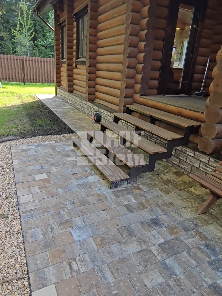 Укладка объемной рельефной брусчатки от Нобетек