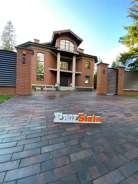 Укладка тротуарной плитки формы Паркет Эмбер