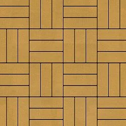 Тротуарная плитка Паркет Желтый Гладкая SteinRus 60 мм