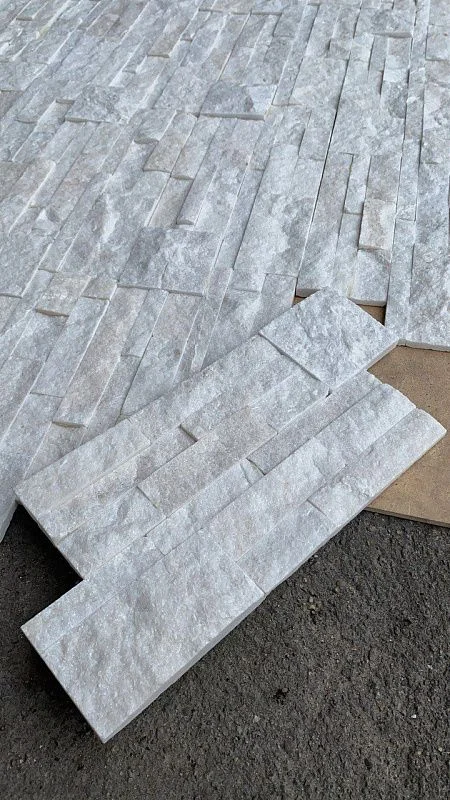 3D панель из натурального камня Кварцит Белый Модерн Pharaon