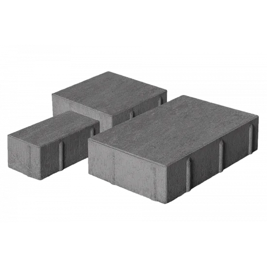 Тротуарная плитка Новый город 1НГ6Ф Темно-серая Нобетек 60 мм