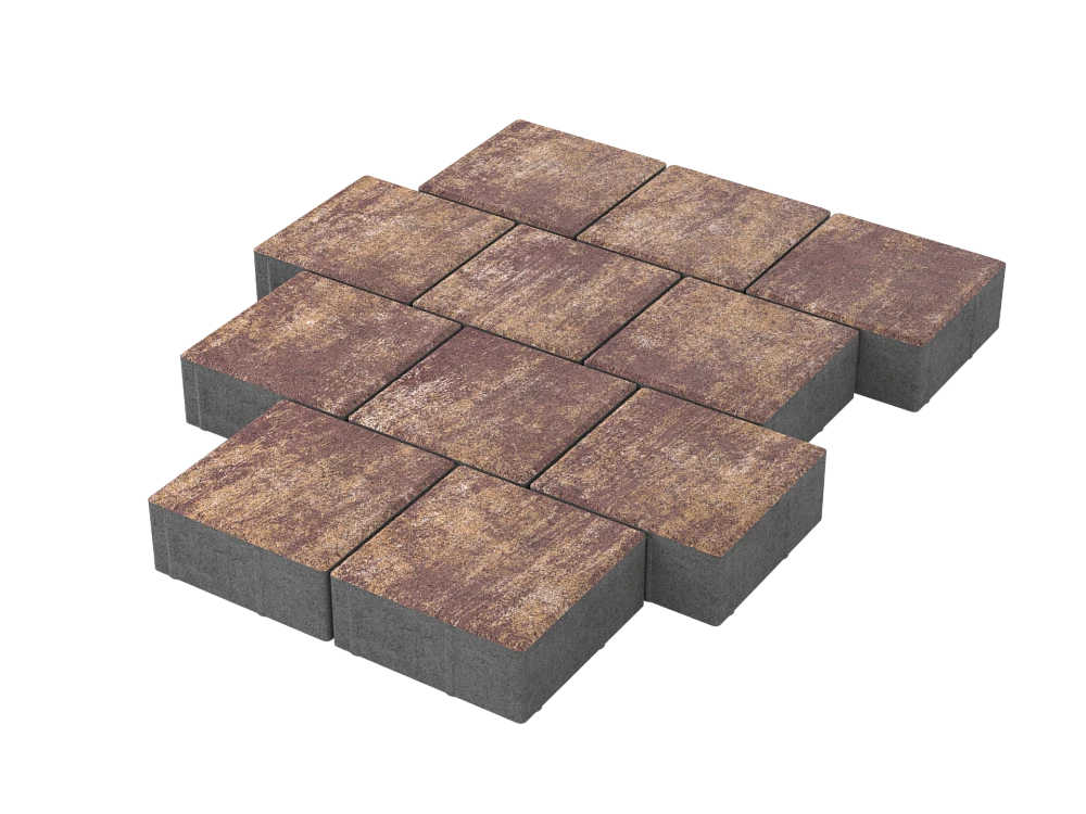 Тротуарная плитка Квадрат 20х20 Гавана Stellard 60 мм