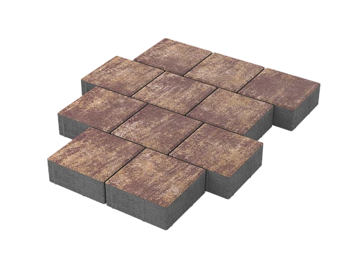 Тротуарная плитка Квадрат 20х20 Каньон Stellard 60 мм