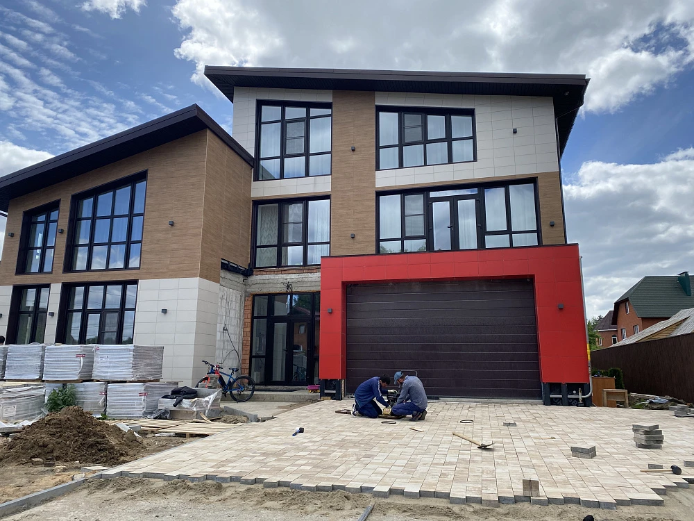 Укладка тротуарной плитки Бавария Травертин