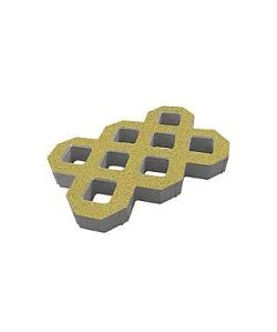 Тротуарная плитка ГАЗОННАЯ РЕШЕТКА Стандарт Желтый Б.1.ГР.8 Выбор 80 мм